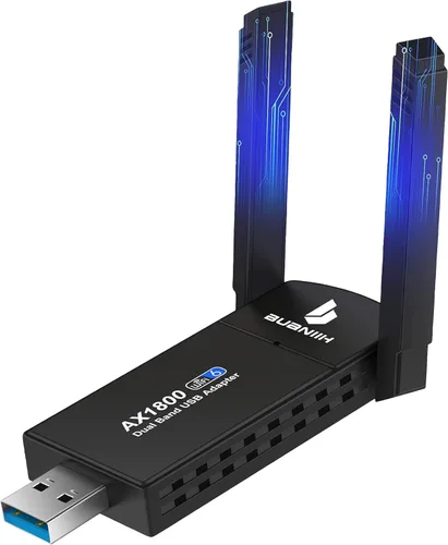 Vista 7 de Adaptador WiFi para PC de escritorio, antenas duales de 5Dbi de 1300 Mbps