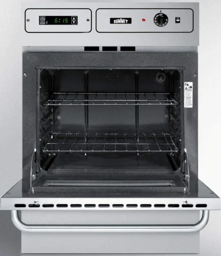 Vista 2 de Summit TTM7882BKW - Horno de pared de gas de 24 pulgadas, acero inoxidable