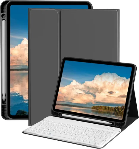 Vista 28 de kenke Funda para iPad de 9ª/8ª/7ª generación con teclado de 10.2 pulgadas Gris