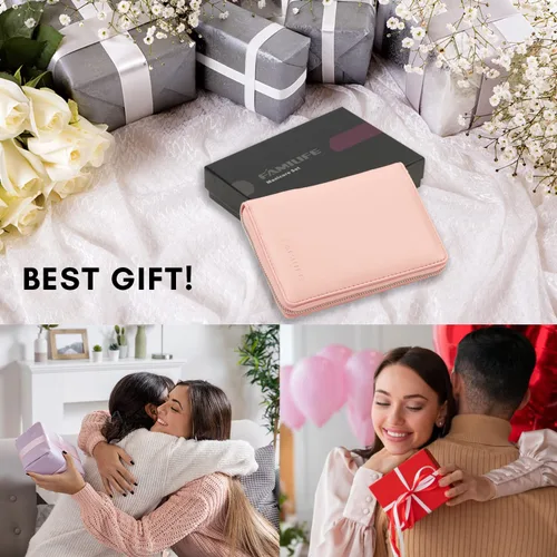 Vista 7 de Familife - Juego de manicura, kit de manicura profesional, 11 piezas, cortaúñas para mujeres, kit de regalo para ella