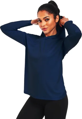 Vista 2 de NELEUS - Camisetas de protección solar para mujer, para correr, atléticas, con capucha, para el entrenamiento
