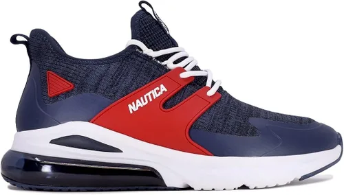 Vista 2 de Nautica Zapatillas deportivas para hombre, con amortiguación de aire, con cordones, calzado deportivo ligero y cómodo para uso diario