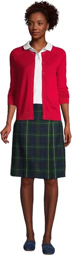 Vista 4 de Lands' End Uniforme escolar Suéter de punto modal de algodón para mujeres jóvenes