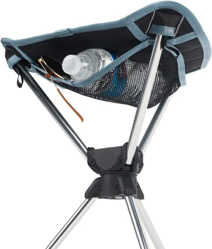 Vista 6 de GRAND TRUNK Compass Taburete giratorio de 360° para acampar, asiento trípode plegable ultraligero con marco de aluminio, silla portátil para Negro