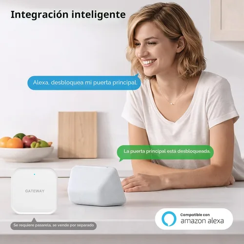 Vista 9 de Cerradura de puerta con teclado inteligente Nyboer con manija para puerta delantera