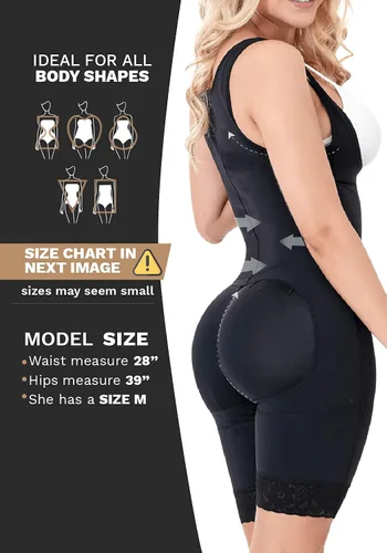 Vista 2 de Sonryse Fajas Colombianas Reductoras y Moldeadoras Postparto Cesarea Shapewear Bodysuit