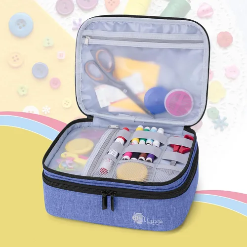 Vista 2 de Luxja - Organizador de accesorios de costura., Nylon, Azul oscuro, M