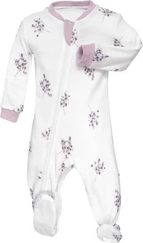 Vista 15 de ZippyJamz - Pijama orgánica para bebé con pies y cremallera para cambiar pañales fácil y rápido