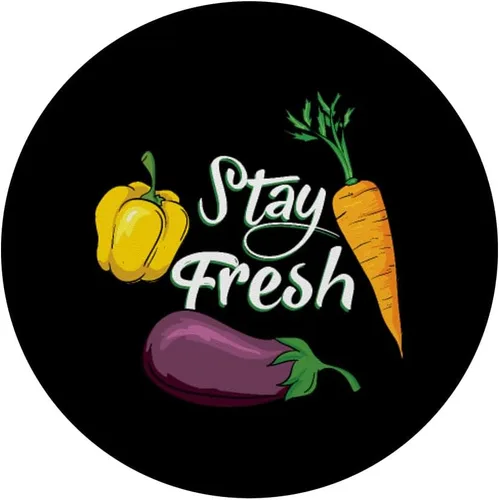 Vista 3 de Manténgase fresco Verduras Cantina Almuerzo Cafetería Academia PopSockets intercambiables PopGrip