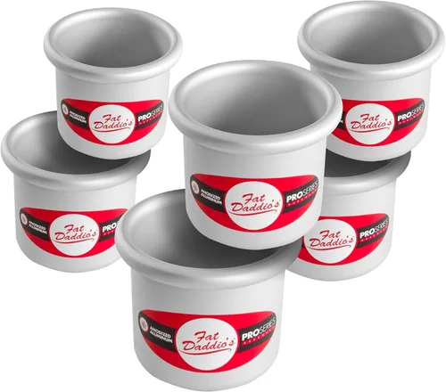 Vista 8 de Fat Daddio's Juego de moldes para pasteles redondos uniformes de aluminio anodizado de 4 niveles, profundidad de 2 pulgadas