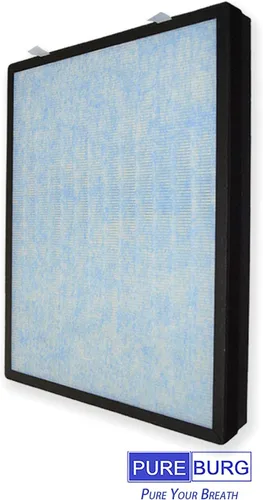 Vista 2 de PUREBURG HSP002 Filtro de repuesto compatible con Hathaspace HSP002 Smart True 2.0 purificador de aire, 1 paquete H13 HEPA carbón activado 3 etapas