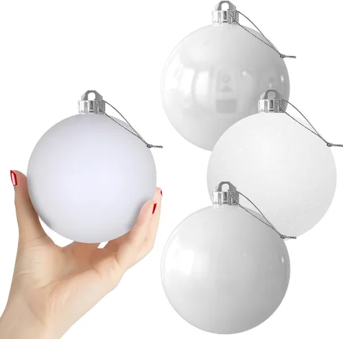 Vista 12 de Esferas pequeñas de Navidad de bronce y dorado de 1.6 pulgadas, adornos para decoración de árbol de Navidad, bolas colgantes inastillables