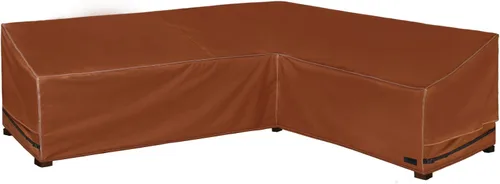 Vista 15 de NettyPro Funda impermeable para sofá modular de patio 600D de alta resistencia, para muebles de patio en forma de L, juego de salón, 83 x 104 Negro