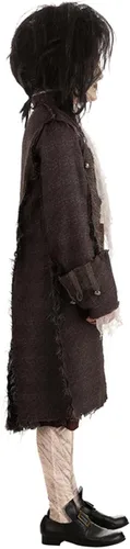 Vista 4 de Disfraz de bruja para adultos, disfraz de Billy Butcherson, traje de Halloween zombi, chaqueta de mezclilla, camisa y pantalones, conjunto completo