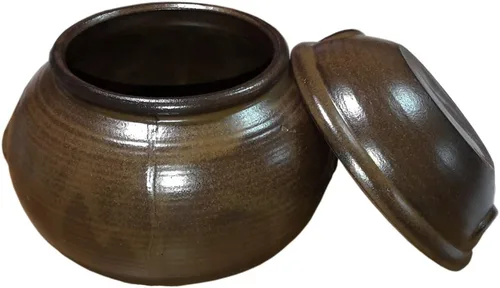 Vista 2 de Tarro de cerámica tradicional coreana de 29.75 onzas (5.82 pulgadas, 880 cc) de loza tradicional coreana de tamaño compacto con tapa