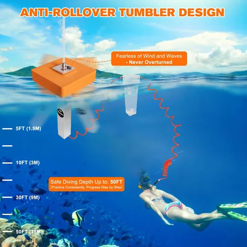 Vista 8 de Sistema de ventilación de buceo, dispositivo de respiración subacuática del snorkel