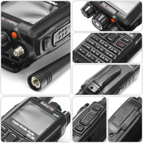 Vista 7 de Radioddity GD-88 DMR y radio de mano analógica de 7 W, radio bidireccional jamón de doble banda UHF VHF, con GPS/APRS, repetidor de banda cruzada