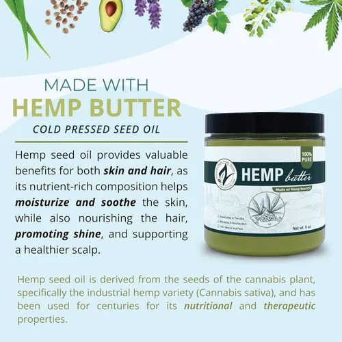 Vista 3 de Manteca de cáñamo, cannabis sátiva, 100% pura, orgánica, sin procesar, hecha a mano, vegana