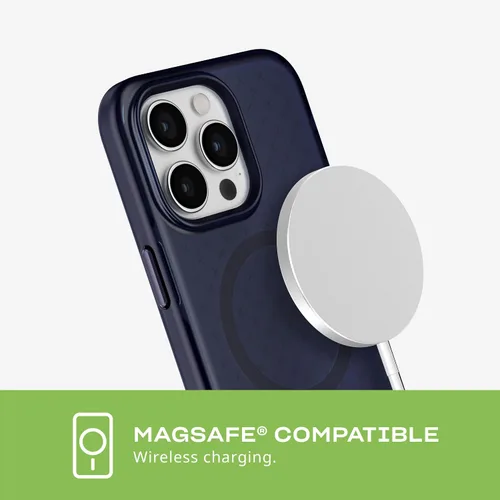 Vista 5 de Tech21 Evo Check - Funda para iPhone 15 Pro Max, compatible con MagSafe, funda de protección contra impactos, color azul medianoche