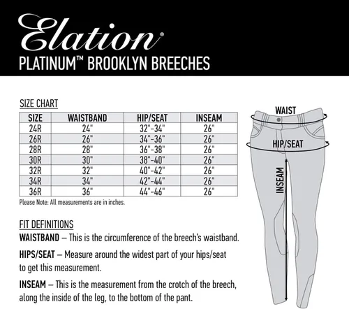 Vista 5 de ELATION EuroSeat - Pantalones de equitación de platino Brooklyn de cintura alta para mujer
