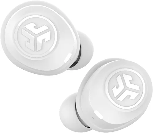 Vista 5 de JLab JBuds Air True Auriculares inalámbricos Bluetooth + funda de carga, blanco, resistencia al sudor IP55, conexión Bluetooth 5.0, firma de 3