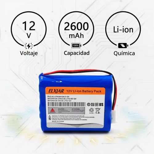 Vista 5 de Paquete de 2 baterías de 11.1V 2600mAh con conector MTA-100 de 2