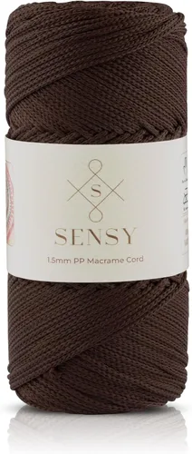 Vista 113 de Sensy Premium Cuerda de Poliéster 1.5mm (0.059 pulgadas) 164 Yardas Cuerda de Polipropileno 100% Cuerda de Macramé 1.5mm Cuerda para Bolsa