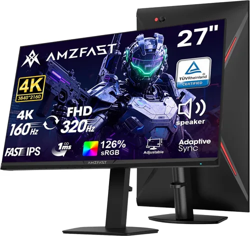 Vista 14 de Amzfast - Monitor de juegos de 24 pulgadas 180Hz 200Hz FHD 1080p, monitor de computadora, sincronización adaptativa de 1 ms, 3000:1, pantalla HDR