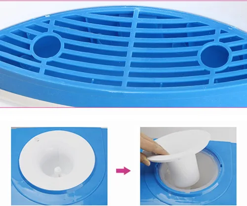 Vista 5 de Dispensador de enfriador de agua para encimera de carga superior fría/caliente, dispensador de agua eléctrico independiente montado en la parte
