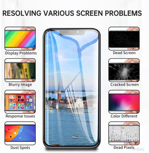 Vista 4 de Pantalla de repuesto para iPhone XR con sensor de proximidad de altavoz de oído 3D Touch 6.1" LCD Display Digitizer Full Assembly Earpiece Front