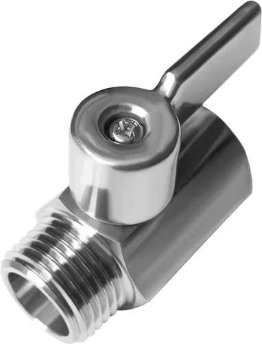 Vista 13 de Beduan Mini válvula de bola de acero inoxidable (316) 1" NPT macho x NPT hembra mini válvula de cierre de bola