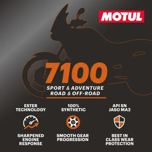 Vista 6 de Aceite Motul 7100 10W30 4T 1 Litro Talla Única