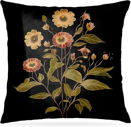 Vista 8 de Juego de 2 fundas de almohada florales con lazo de cinta azul y rosa de 18 x 18 pulgadas, decoración de dormitorio de habitación preparada, fundas