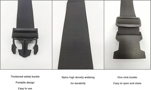 Vista 2 de 1pac - Correa de seguridad para silla de ruedas, ajustable, anticaídas, tamaño extra largo, arnés universal adecuado con hebilla, silla