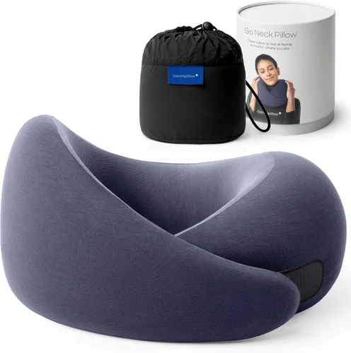 Vista 15 de Ostrichpillow Go Almohada Cervical, Almohadas de Viaje para Aviones, Almohada de Viaje de Espuma Viscoelástica Premium, Diseño Ergonómico 360º