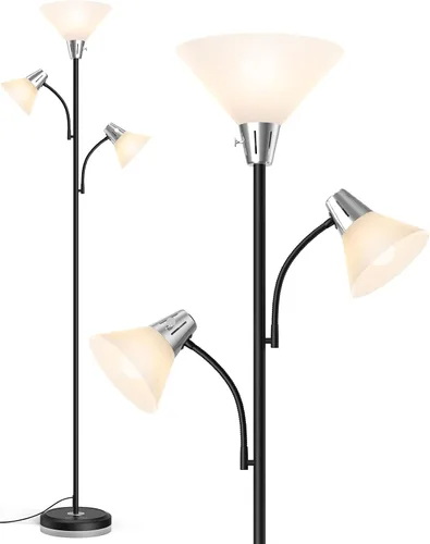 Vista 10 de LEPOWER Lámpara de pie, lámpara de pie brillante con luces LED reemplazables de 3000K