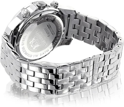 Vista 2 de LUXURMAN Reloj de diamantes para hombre 2.5ctw de diamantes, ACERO, Moderno