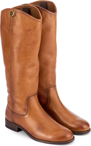 Vista 9 de Frye - Botas altas Melissa Button 2 con estilo ecuestre para mujer hechas de cuero vintage y resistente con herrajes de metal antiguo y suela