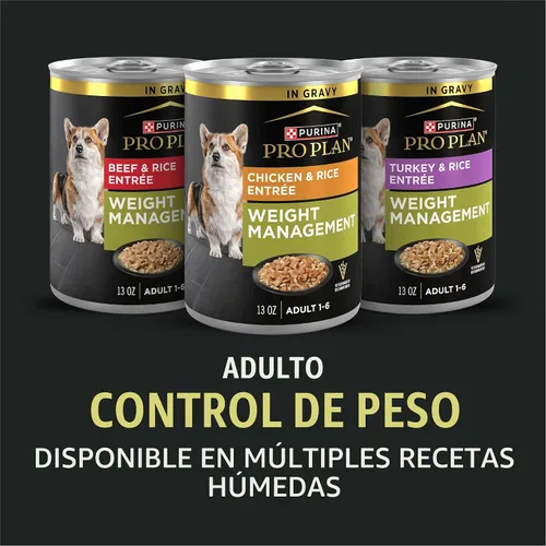 Vista 8 de Purina Pro Plan Weight Management Alimento Seco para Perros, Mezcla Triturada Fórmula de Pollo y Arroz - Bolsa de 6 lb
