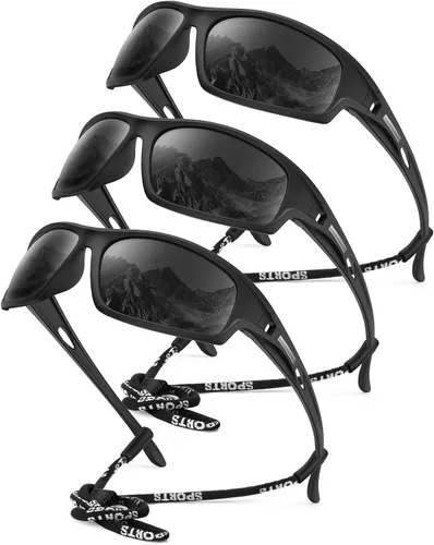 Vista 11 de KALIYADI 4 Pack Polarized Sunglasses-Men Sports Sun-glasses: Mens Sunglasses UV Protection for Fishing Driving Cycling