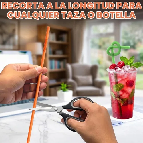 Vista 7 de 200 popotes extra largos desechables, 19.5 pulgadas flexibles para tazas