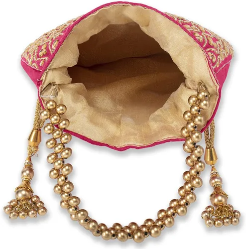 Vista 9 de Aheli Potli Monederos para mujer, hecho a mano, bolso de noche, elegante pulsera de moda nupcial