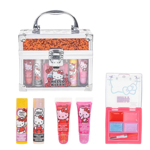 Vista 12 de Barbie - Juego de maquillaje para niños en mini estuche de tren, seguro para niñas a partir de 3 años