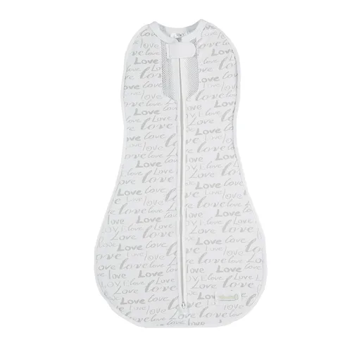 Vista 5 de Woombie Baby Air Nursery Swaddling Mantas para bebés, Gris/Blanco