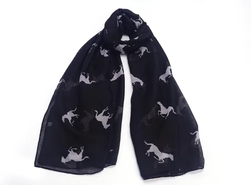 Vista 2 de REINDEAR Bufanda de pañuelo con estampado de animales de vaquero y rancho occidental, 70" x 40