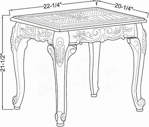 Vista 8 de Furniture of America Alice - Juego de mesa auxiliar de madera maciza de 3 piezas, color cereza oscuro