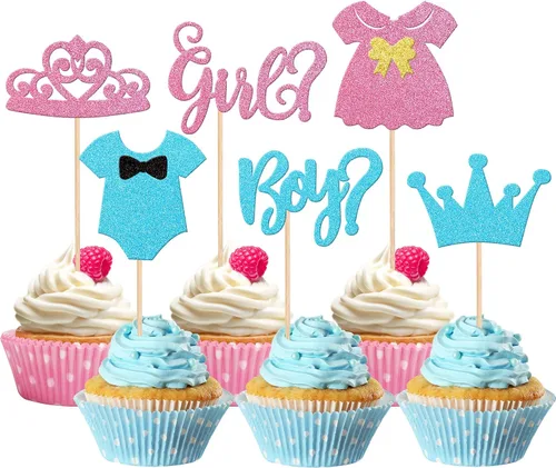Vista 10 de 40 PIEZAS Oh Baby Cupcake Toppers Cisne Chupete Mameluco Carrito de Bebé Oso Niña Cupcake Picks Es un Niño Decoraciones de Baby Shower para Niños