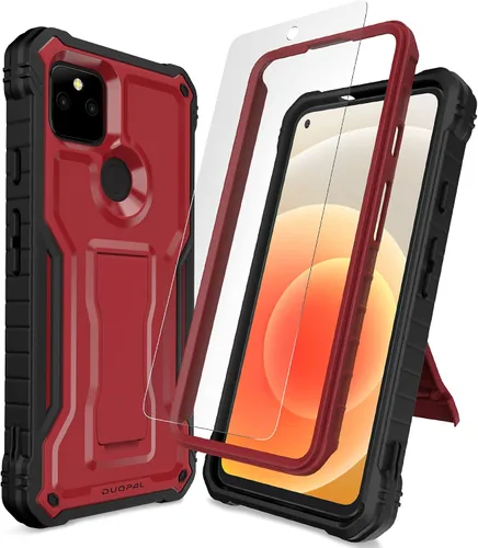 Vista 7 de Funda para Google Pixel 5A 5G, protección de grado militar a prueba de golpes con protector de pantalla HD de vidrio templado y soporte compatible
