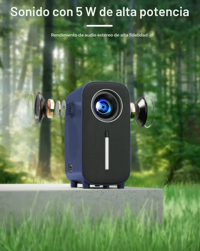 Vista 8 de Mini proyector de película Bluetooth: proyector de 1080P, proyector de película 4K, proyector de TV portátil para el hogar, proyector LED de video