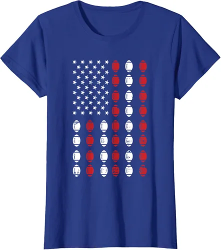 Vista 38 de Camiseta patriótica de jugador atleta del 4 de julio de fútbol americano, Negro